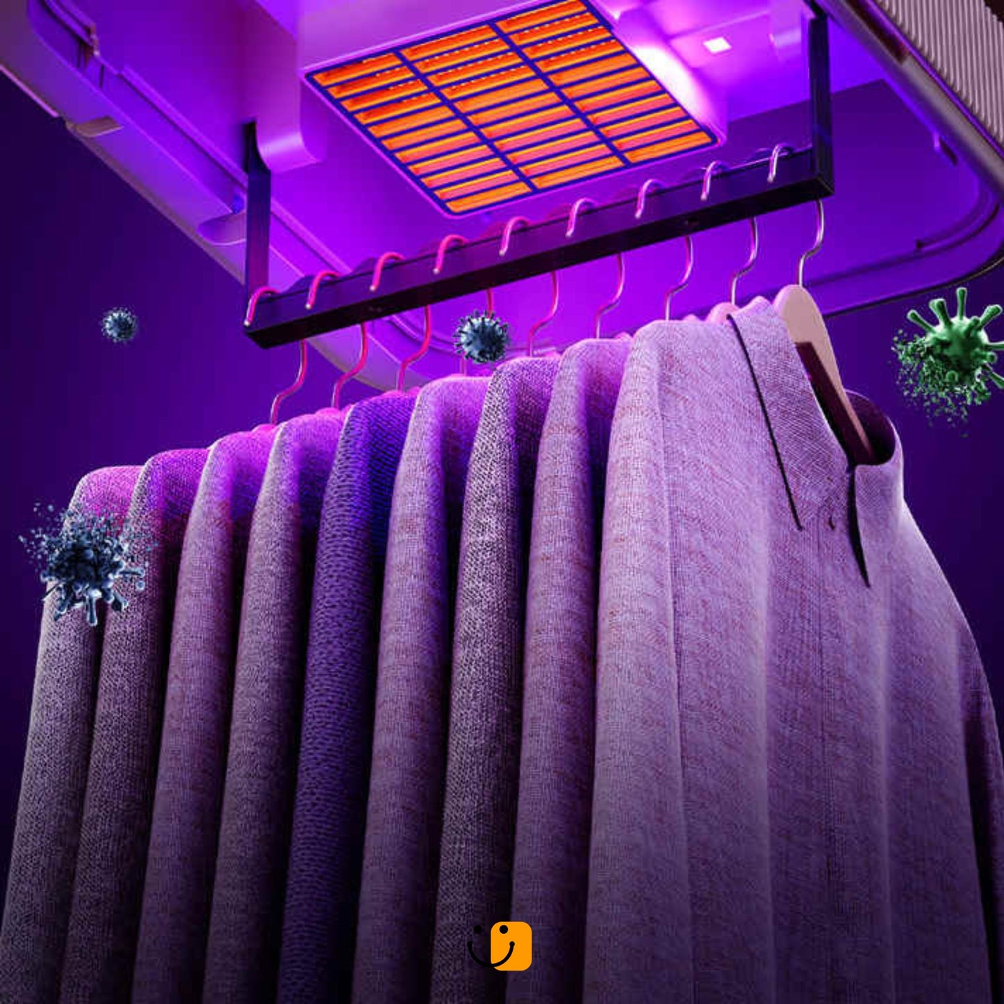 Sèche-linge Suspendu Électrique Intelligent – Compact, Séchage Rapide & Repassage Automatique